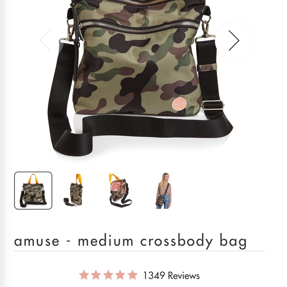 Shortylove Amuse Green and Black Camouflage crossbody  Bag